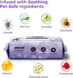Hypoallergenic lavender scented dog wipes for sensitive skin