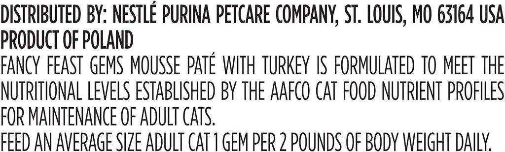 Purina Fancy Feast Gems Pate Mousse Wet Cat Food in Gravy with Turkey - 4 oz. (Pack of 8) - Image 7
