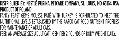 Purina Fancy Feast Gems Pate Mousse Wet Cat Food in Gravy with Turkey - 4 oz. (Pack of 8) - Image 7