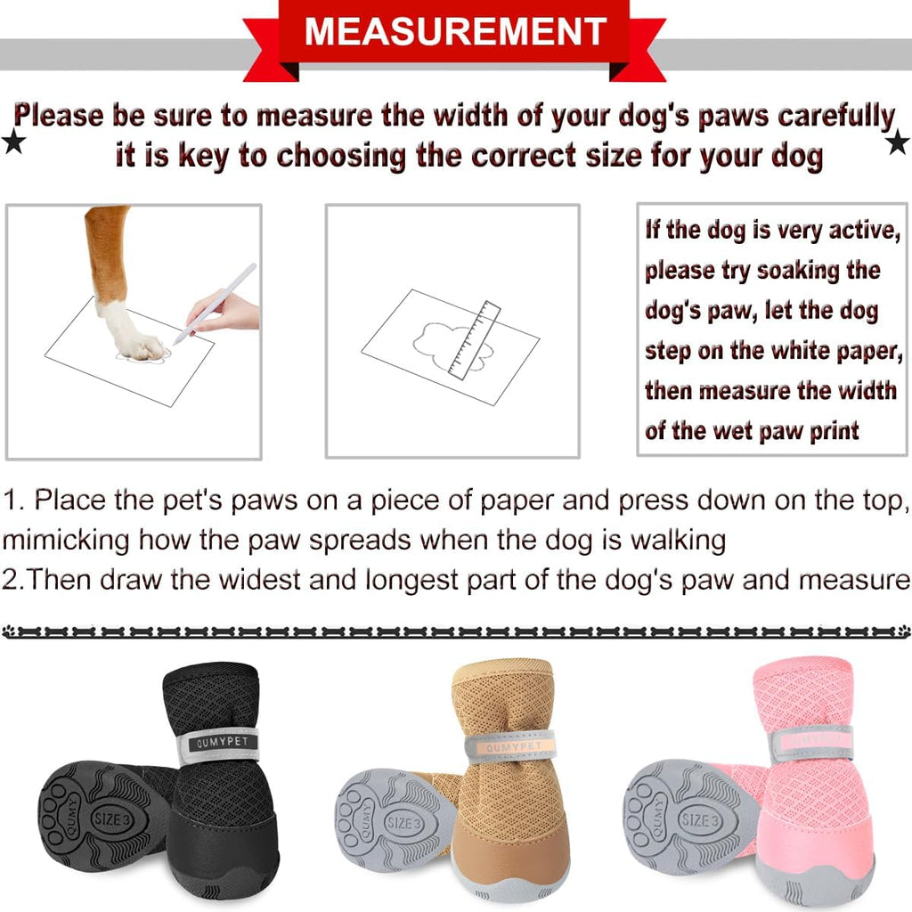 Qumy puppy boots with anti-slip rubber sole