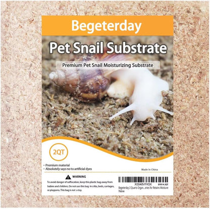 Begeterday organic fiber substrate for pet snail packaged front view