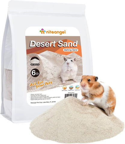 Niteangel Hamster Desert Bath Sand | No-Dust Bath or Potty Litter for Hamster Chinchillas Gerbil Mice Degu or Other Small Pets - Image 9