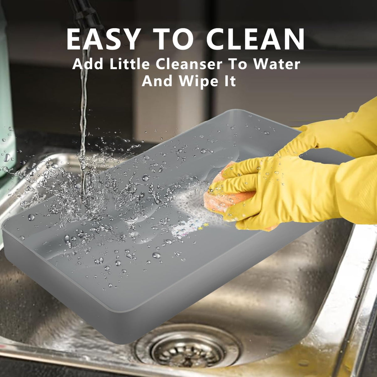 Setup demonstration of reusable tray in automated litter box