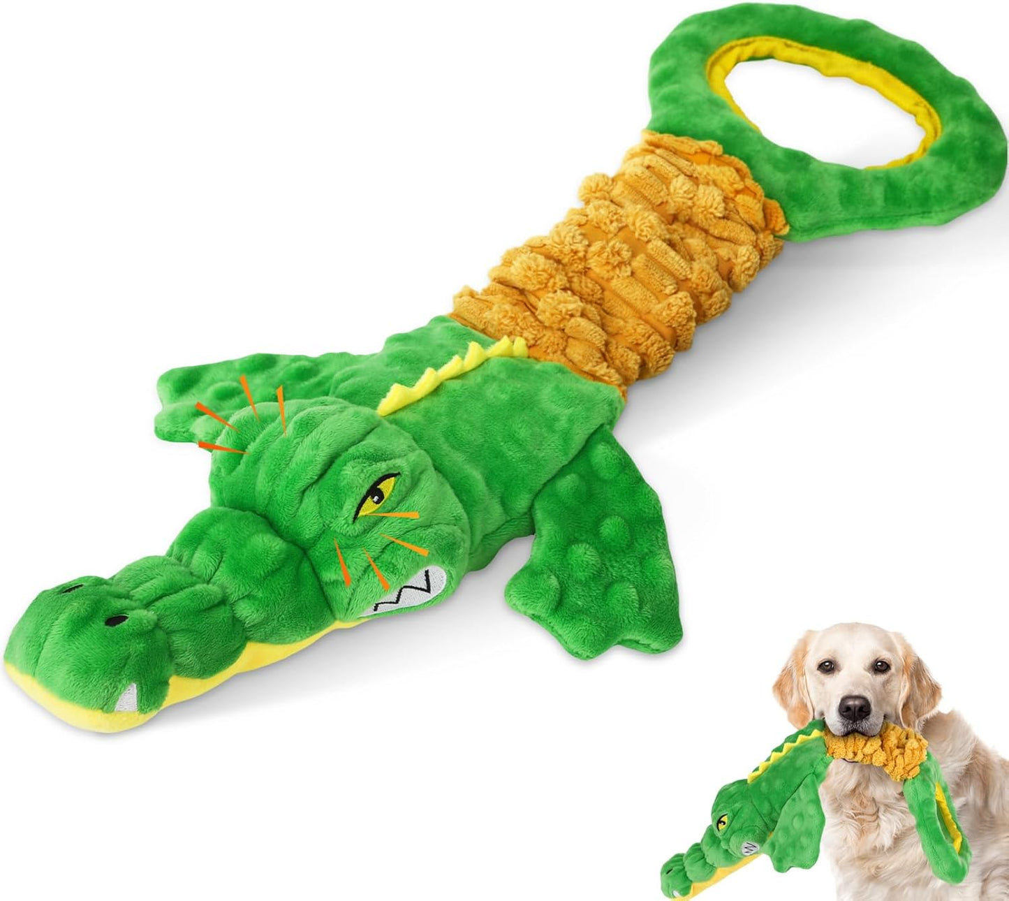 Dog Toys 3-Pack Cute Duck Shapes Puppy Toys No-Stuffing Squeaky and Crinkle Interactive Dog Chew Toy for Small to Large Breeds - Image 9