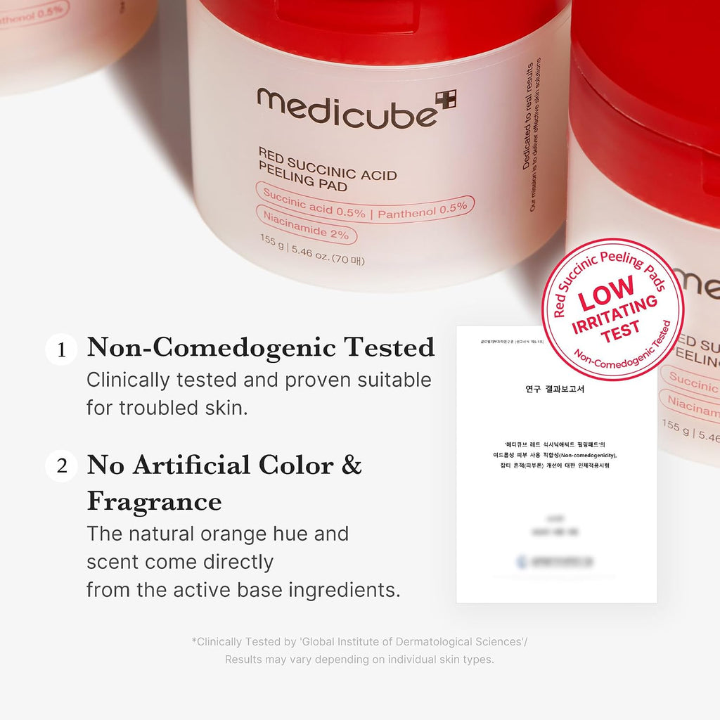 Medicube blemish care toner pads box and container