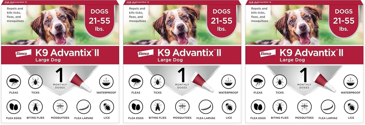 K9 Advantix II Large Dog Vet-Recommended Flea, Tick & Mosquito Treatment & Prevention | Dogs 21-55 lbs. | 2-Mo Supply (Packaging may vary) - Image 11