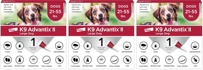 K9 Advantix II Large Dog Vet-Recommended Flea, Tick & Mosquito Treatment & Prevention | Dogs 21-55 lbs. | 2-Mo Supply (Packaging may vary) - Image 11