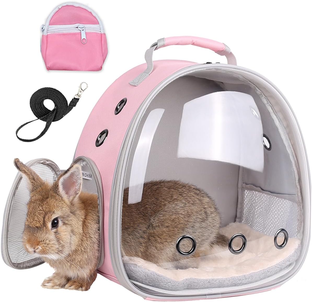 Portable Small Animal Backpack Travel Breathable Pet Carrier Bag Cages for Guinea Pig, Rabbit, Bearded Dragon, Squirrel, Tortoise, Bird, Lizard, Sugar Glider - Image 7