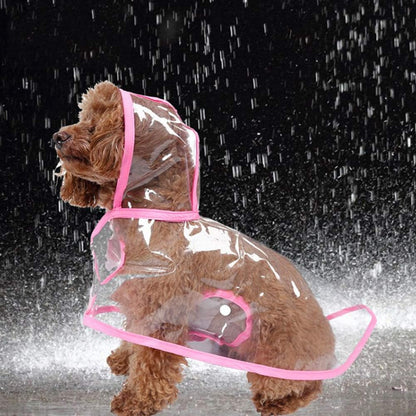 Harikaji clear pet rainwear back view showing full body coverage