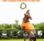 Skipdawg 9 inch dog training disc floating on water