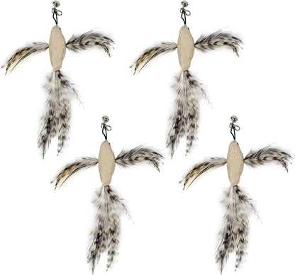 TTcat Cat Toy Replacement Cat Toy Refills, 4 Pcs Simulation Insects and Bird Feathers Refills, cat Wand Toy attachments for Cat Wand. - Image 9