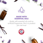 Detailed label view of Lavender Vanilla Scent pet deodorizer