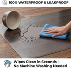 Waterproof pet floor protector mat on carpet