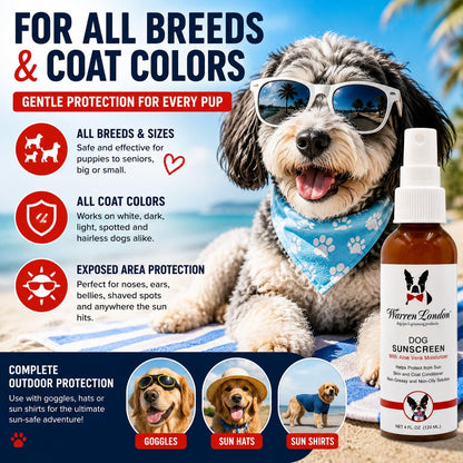 Warren London canine sunscreen with aloe vera for dogs