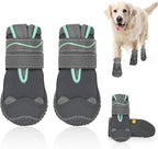 SlowTon Dog Shoes for Large Small Medium Dogs - Breathable Dog Boots for Summer Hot Pavement, Paw Protector for Outdoor Walking Winter Snow, Anti-Slip Rubber Dog Booties for Hardwood Floor (Green, 6) - Image 15