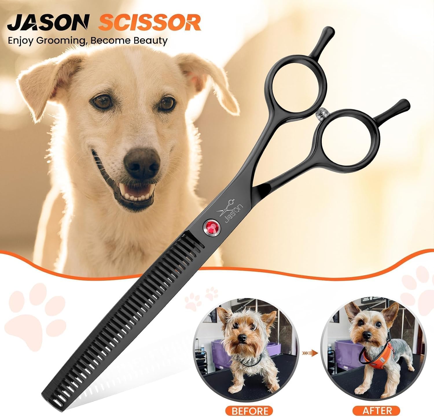 Premium Japanese stainless steel pet blender scissors
