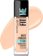 Maybelline Fit Me Matte + Poreless Liquid Oil-Free Foundation Makeup, Classic Tan, 1 Count (Packaging May Vary) - Image 15