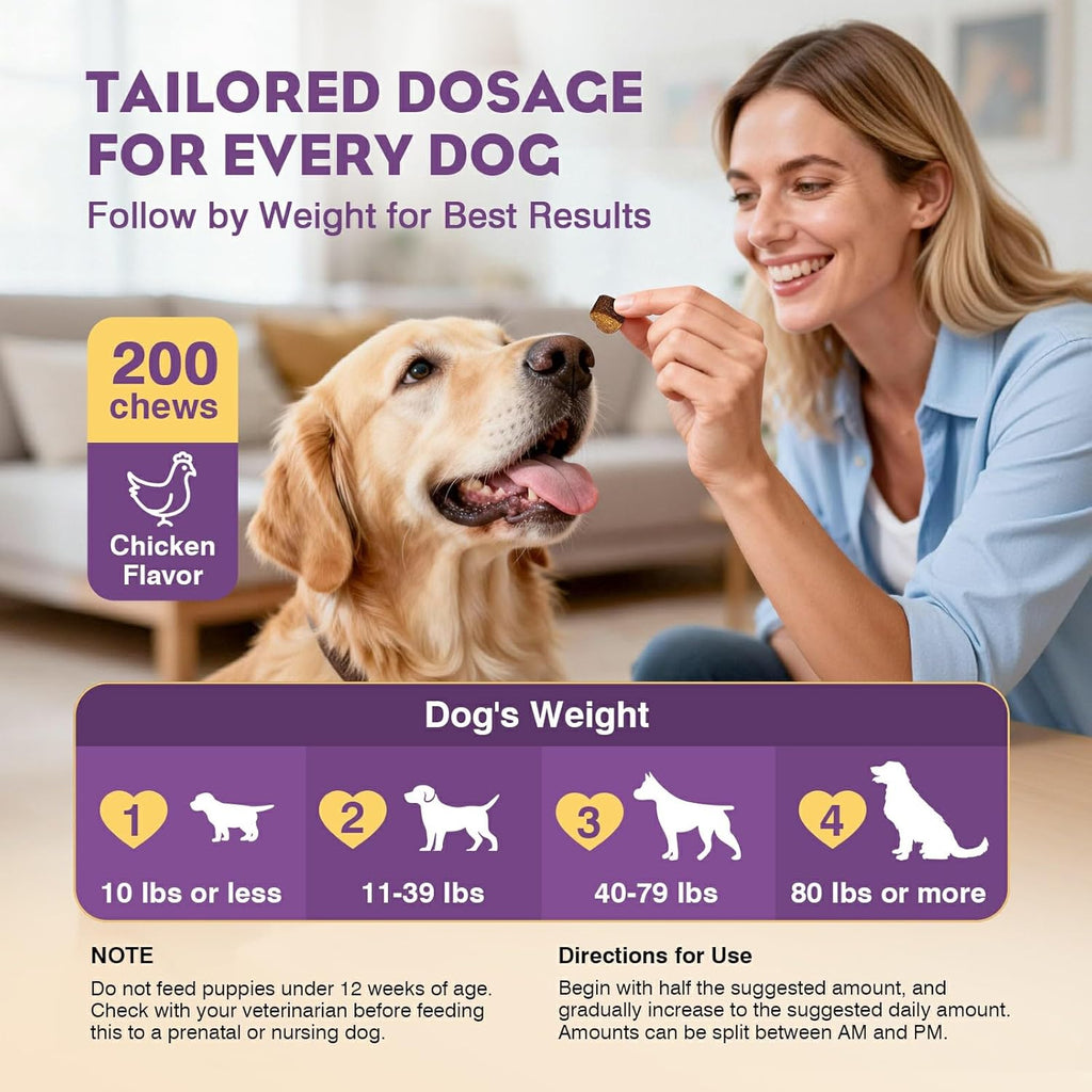 TTLXRL 200pcs digestive health supplement for dogs in packaging