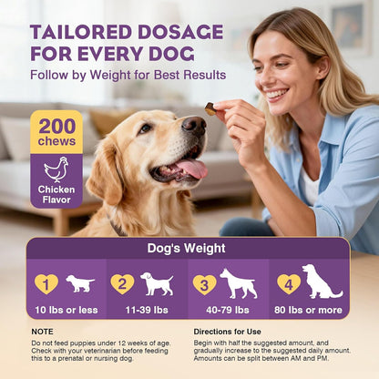 TTLXRL 200pcs digestive health supplement for dogs in packaging