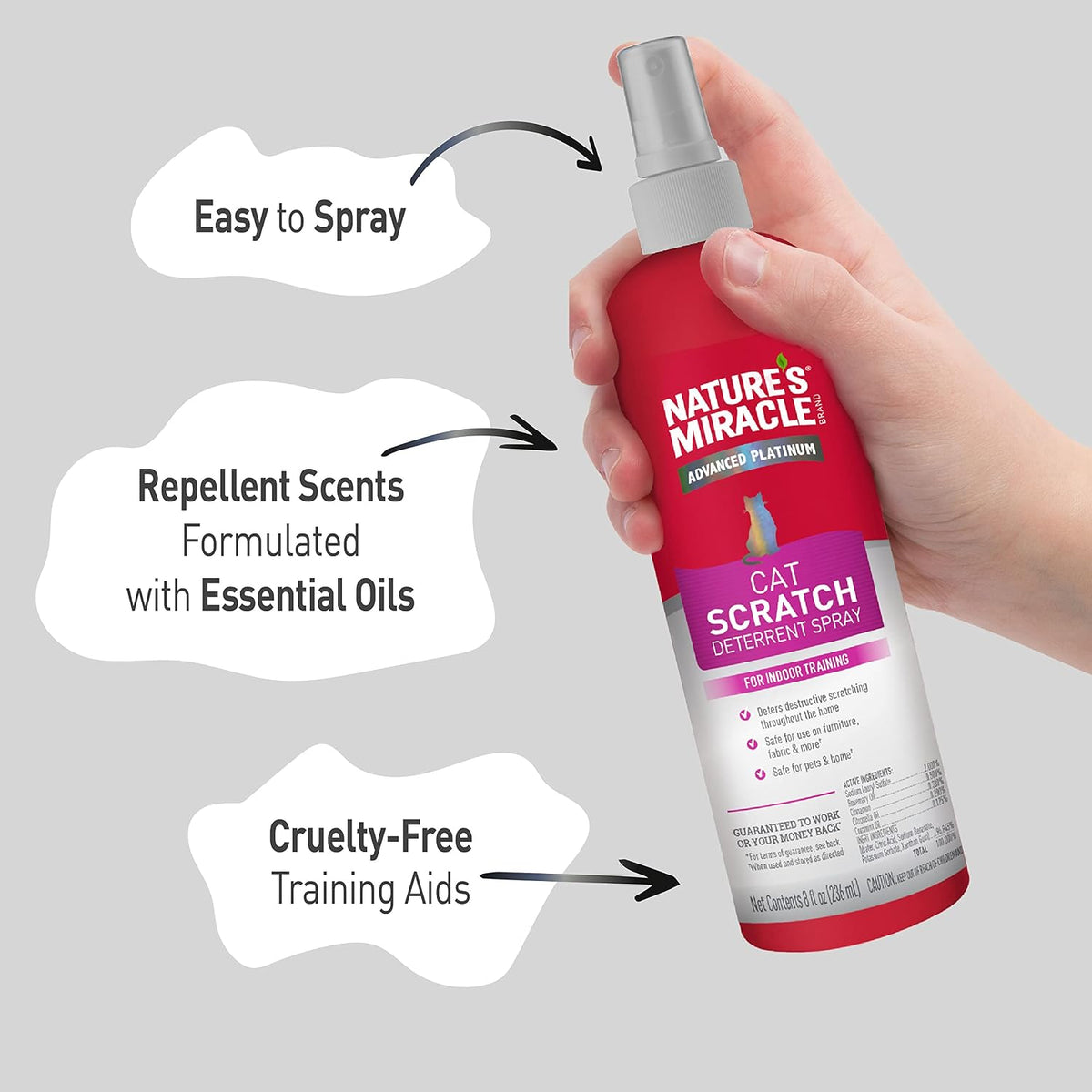 Nature's Miracle pet training aid spray for carpets and fabrics.