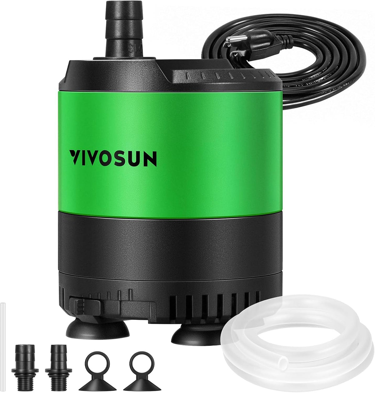 VIVOSUN 400 GPH 20W Submersible Water Pump front view showing adjustable flow dial.