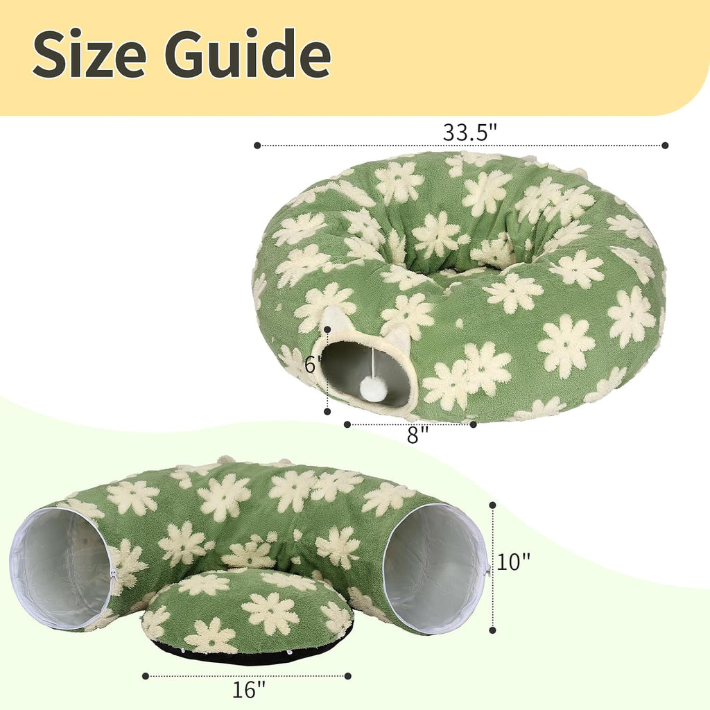 Pesen long plush kitten bed with extra filled cotton pad.