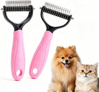 Pet Pro Grooming Tool, Dematting Comb for Dogs and Cats, Undercoat Rake Pet Brush for Long Hair, Deshedding Dog Brush Removes Tangles Knots and Loose Fur (Blue-L) - Image 9