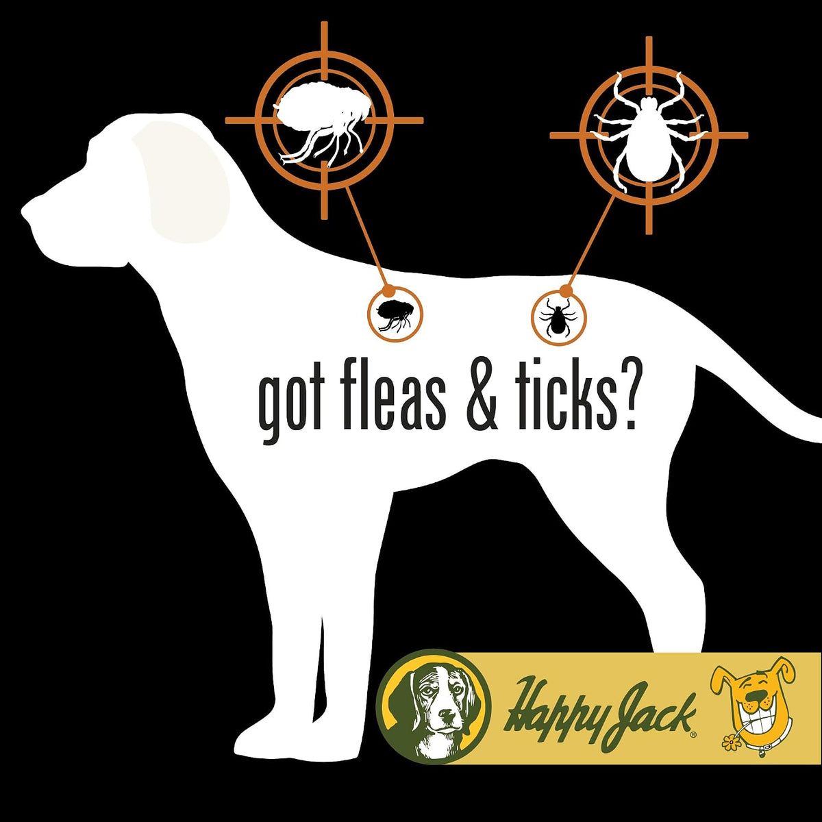 Happy Jack pet care flea protection treatment side label details