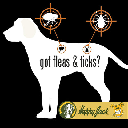 Happy Jack pet care flea protection treatment side label details