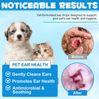 Clinical strength ear cleaner for cats and dogs side view