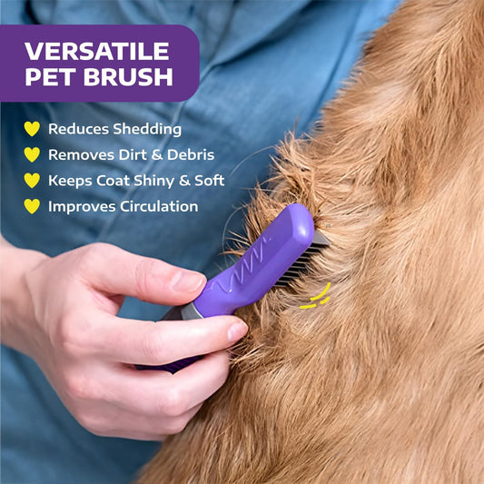 Hertzko single sided dog and cat mat remover showing the sharp inner cutting teeth close up