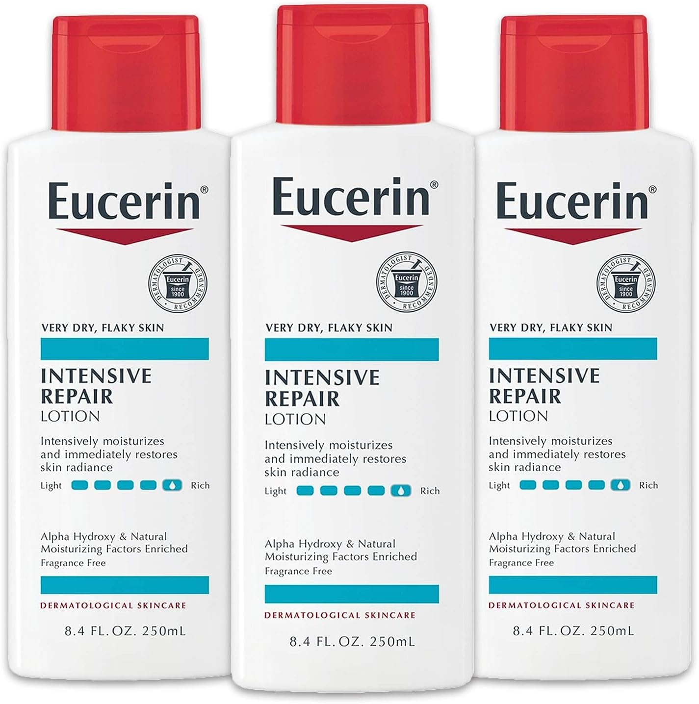 Eucerin Intensive Repair Body Lotion front view premium moisturizing skincare