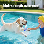 Intelligent wireless dog containment boundary setup diagram for large yards