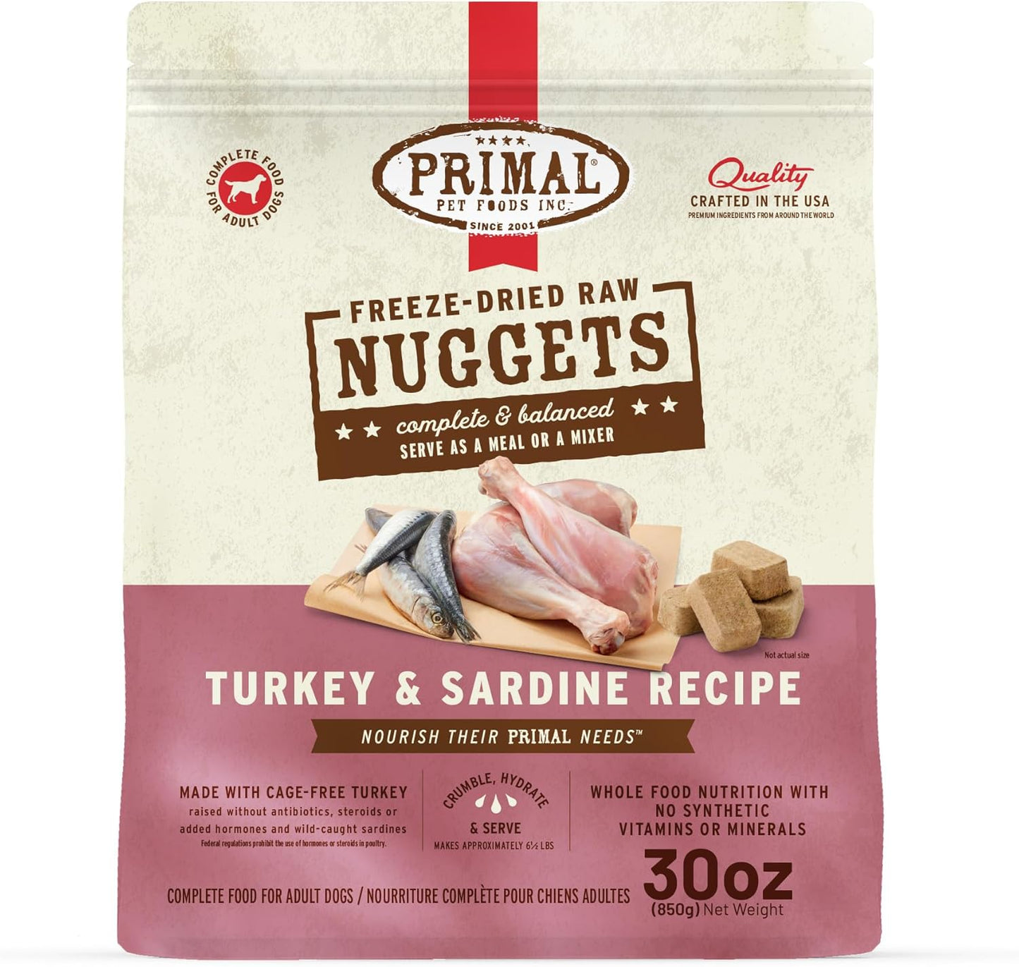 Primal Freeze Dried Dog Food Nuggets, Chicken; Complete Balanced Meal, Topper or Treat; Premium, Healthy, Grain Free, High Protein Raw Dog Food, 14 oz - Image 15