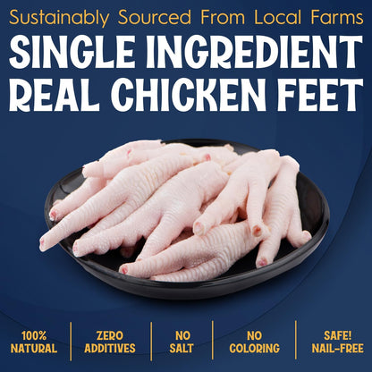 Grain free high protein poultry foot chews for dogs of all breeds