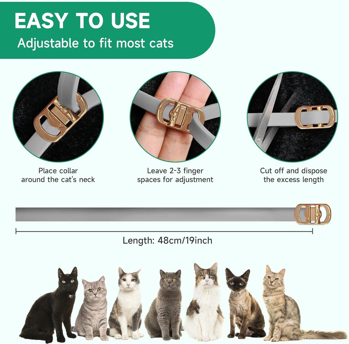 Adjustable buckle detail of Weallin flea and tick collar