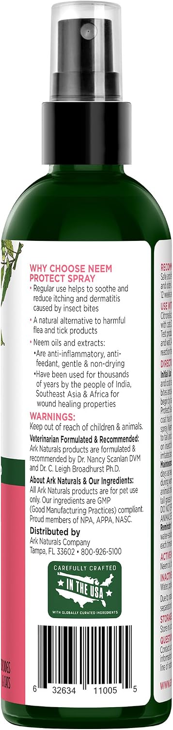 Back view of Ark Naturals 8 Fluid Ounce spray bottle