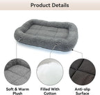 Close up details of the soft fluffy faux fur pet mat surface