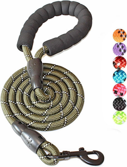 BAAPET 2/4/5/6 FT Dog Leash with Comfortable Padded Handle and Highly Reflective Threads for Small Medium and Large Dogs (5FT-1/2'', Black) - Image 13