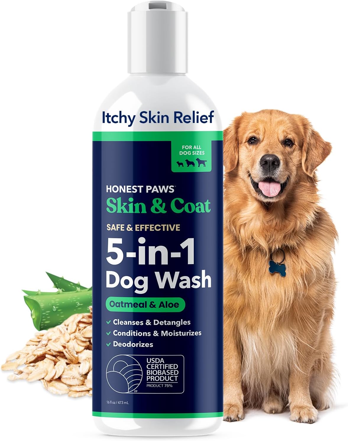 Honest Paws Dog Shampoo and Conditioner - Premium Dog Wash for Allergies and Dry, Itchy, Moisturizing for Sensitive Skin - Sulfate Free, Plant Based, All Natural -16 Fl Oz - Image 14
