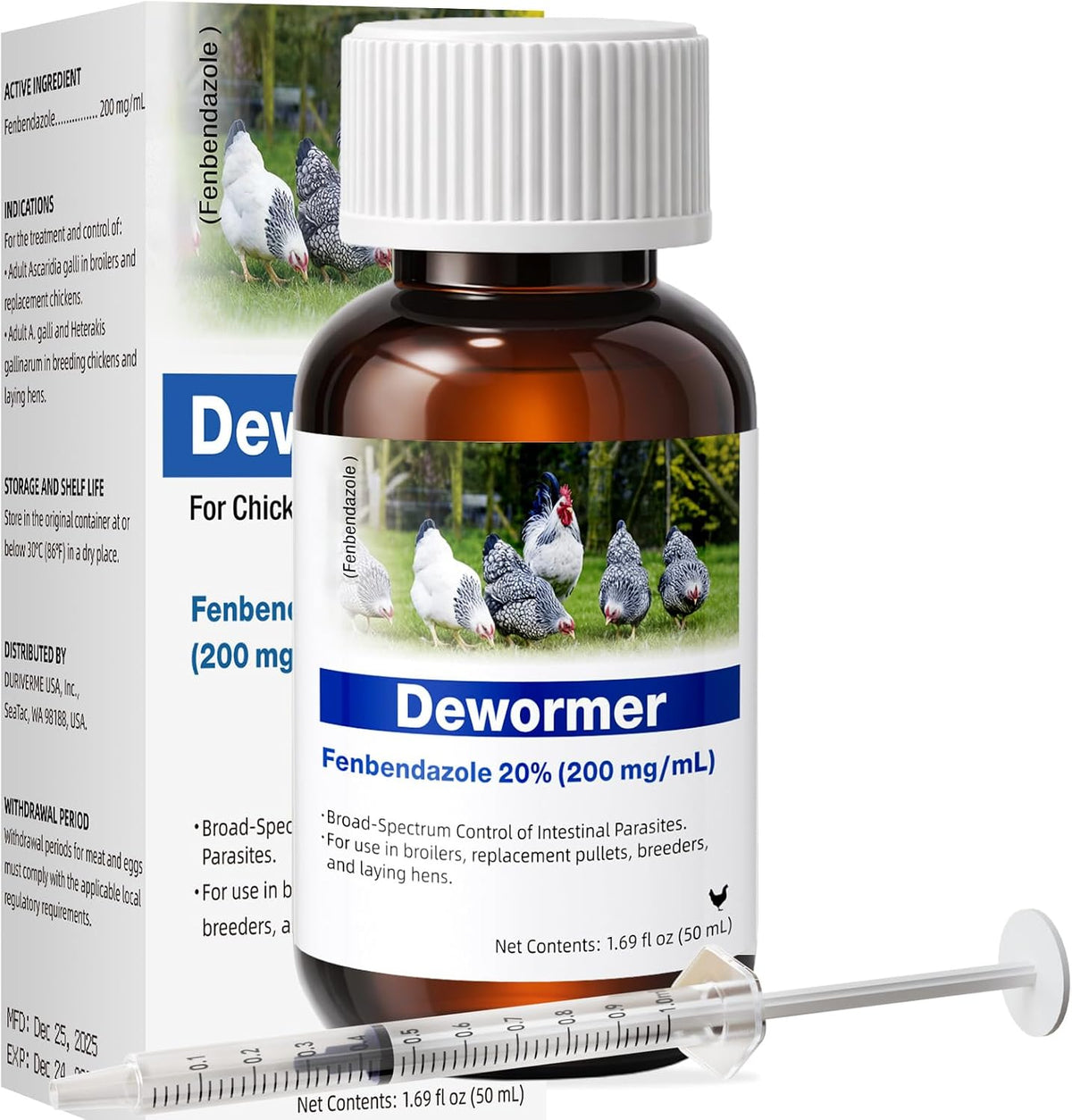 MedivexRX chicken dewormer front view bottle