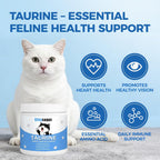 KittySupps Taurine Supplement 200 grams jar with scoop