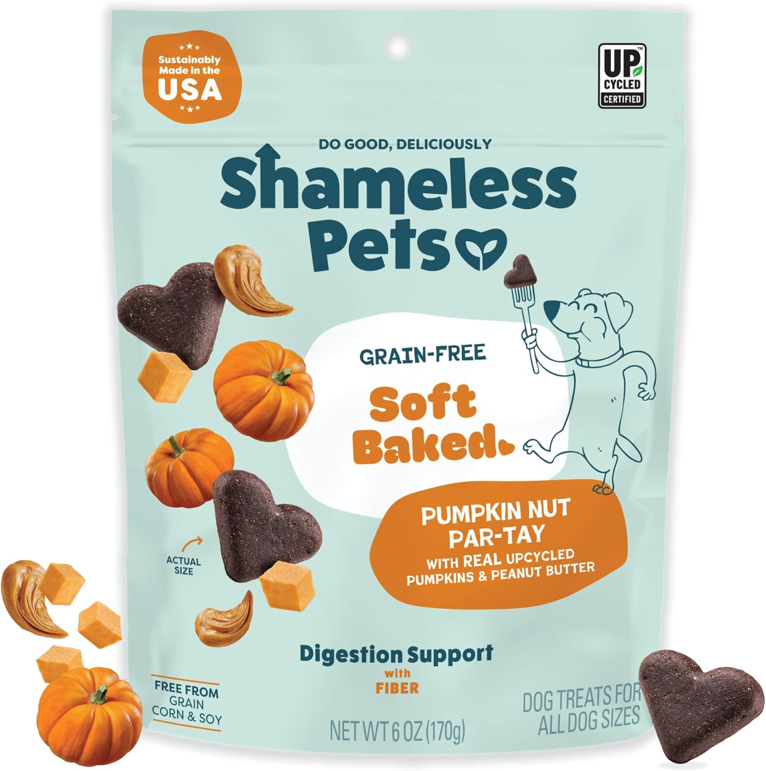 Shameless Pets Soft-Baked Dog Treats, Bananas for Bacon | Healthy Treats for Small, Medium & Large Dogs | Skin & Coat Support with Omega-3 & Omega-6 | Grain-Free, Made in USA | 6 oz - Image 12