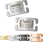 Anavia Slide On Silent Pet ID Tags, Fun Wild Flower Frame Design Personalized Engraved Plated Stainless Steel Cat Dog Name Tags, Glossy Customized Chew-Proof Quiet Dog Collar Tags (Small, Black) - Image 11
