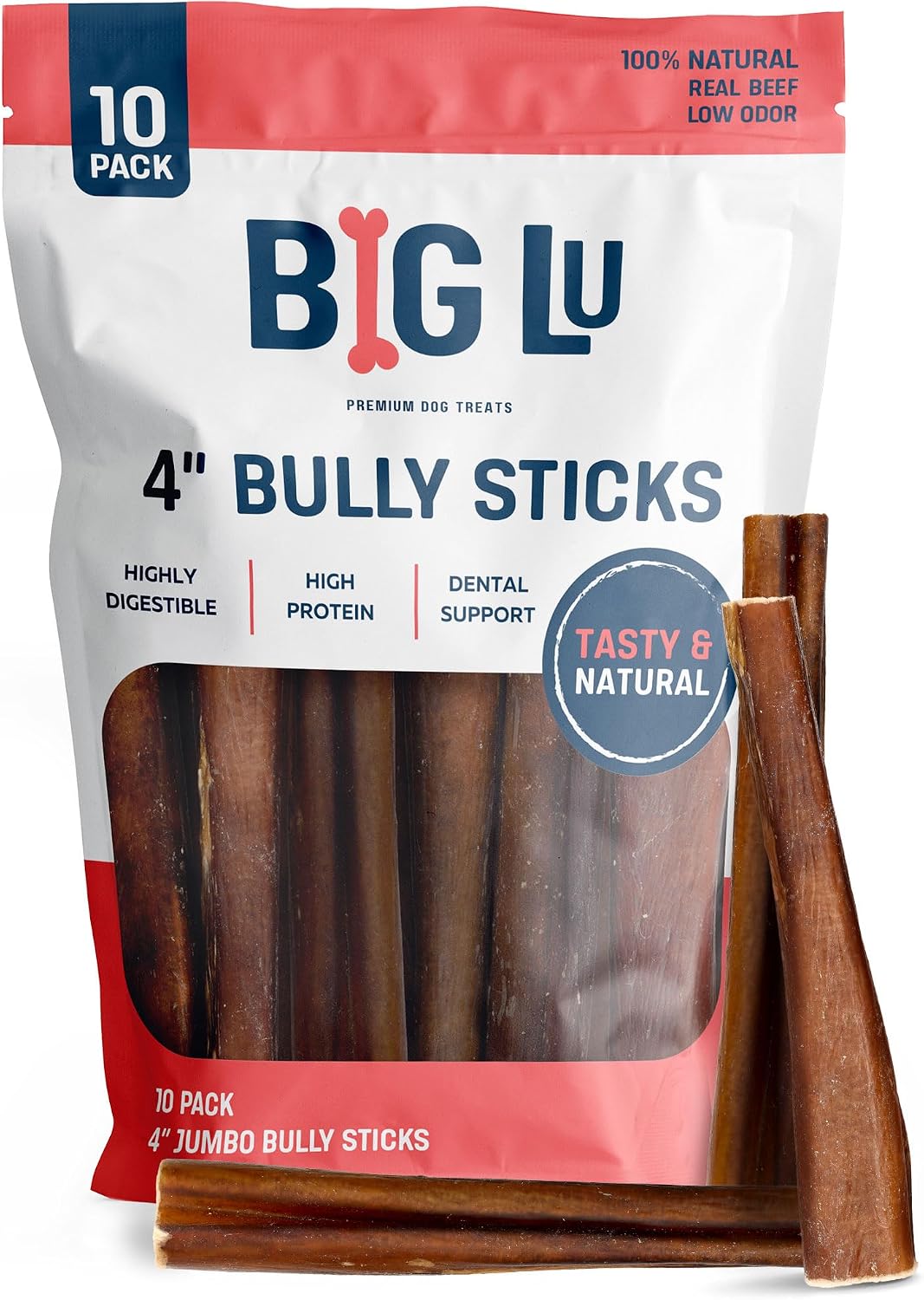 Big Lu - 2-4" Bully and Braided Bites, Variety Bag - 1 lb of 100% Grass-Fed Beef Chews for All Dogs, Natural, Fully Digestible, Long-Lasting Treats - Image 11
