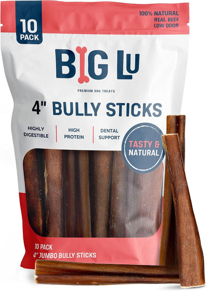 Big Lu - 2-4" Bully and Braided Bites, Variety Bag - 1 lb of 100% Grass-Fed Beef Chews for All Dogs, Natural, Fully Digestible, Long-Lasting Treats - Image 11