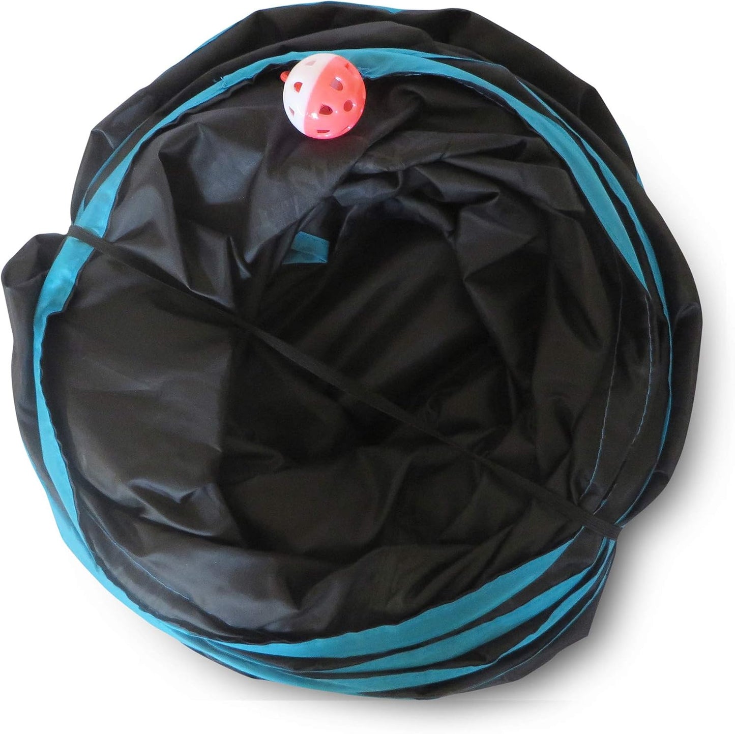 Feline Ruff multi pet tunnel layout highlighting the fifty five inch length.