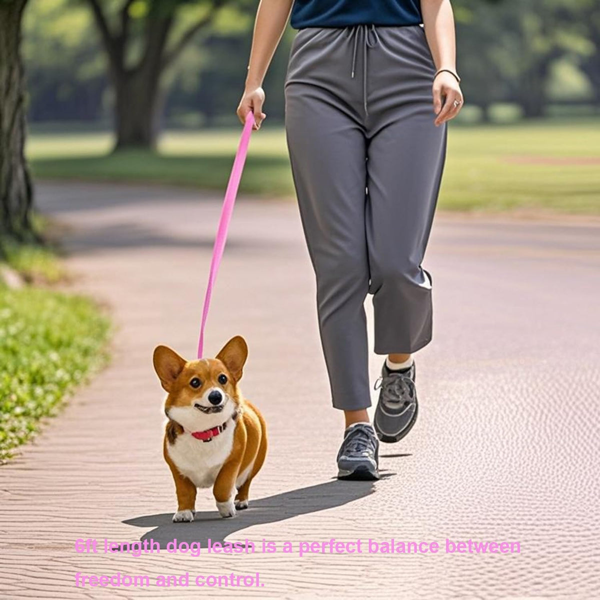 Siumouhoi six foot pink dog lead close up on chrome clasp