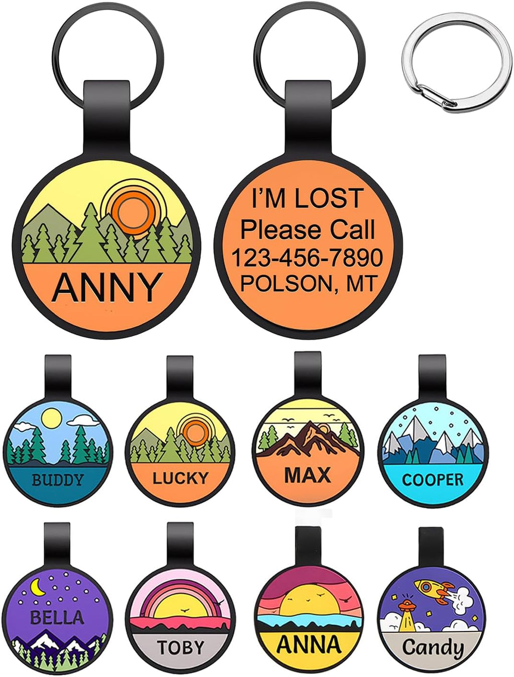 USA imported HQYDDMI custom silicone pet tag assortment