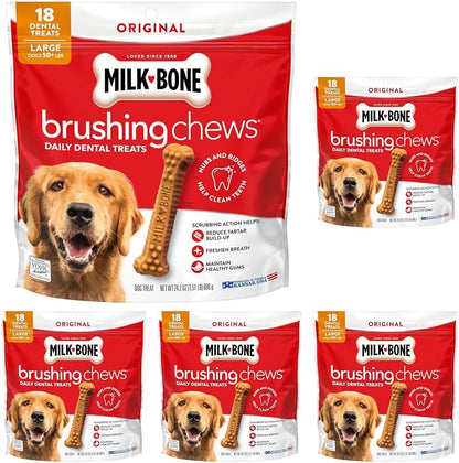 Milk-Bone Brushing Chews Original Chicken Flavor Daily Dental Dog Treats, Large, 33.7 Oz. Bag - Image 10